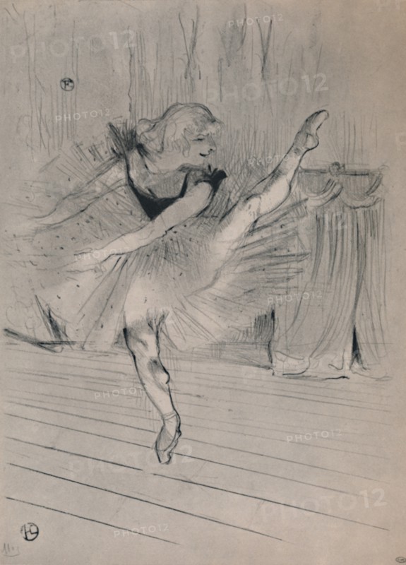 'Miss Ida Heath, English Dancer', c.1894, (1946).  Artist: Henri de Toulouse-Lautrec.