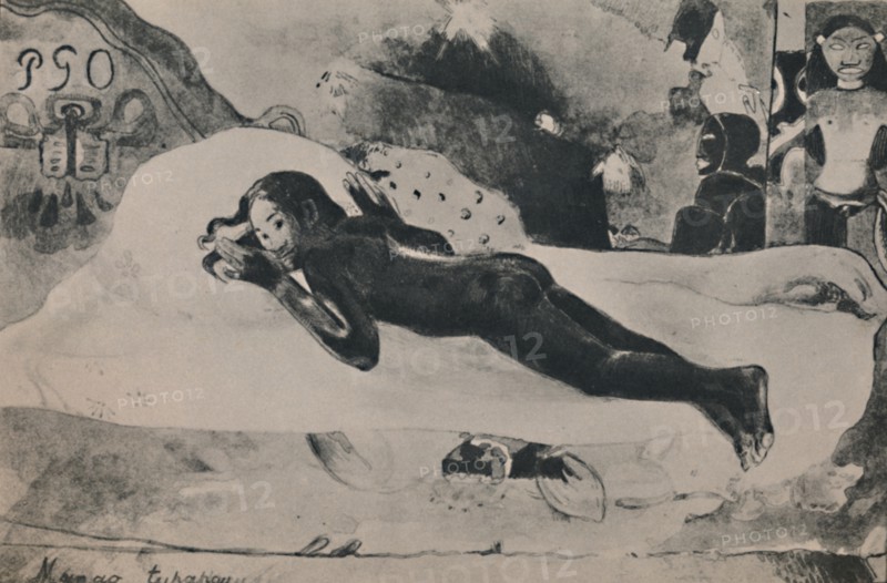 'Manao Tupapau (The Spirit of the Dead Watches)', c.1892, (1946). Artist: Paul Gauguin.