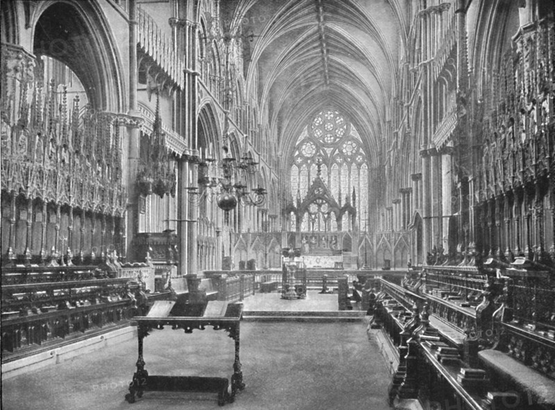 'The Choir, Lincoln Cathedral', 1902. Artist: Unknown.