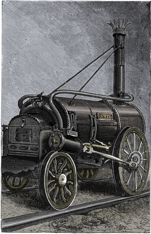 George Stephenson's locomotive 'Rocket', 1829 (1892). Artist: Unknown.