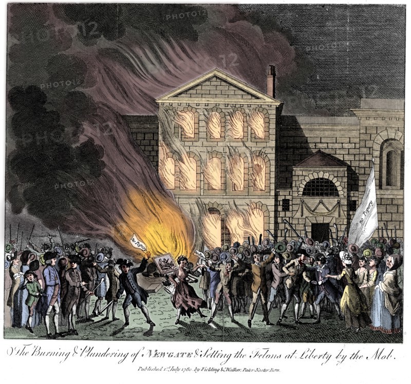 Anti-Catholic Gordon Riots, London, 6-7 June 1780. Artist: Unknown.