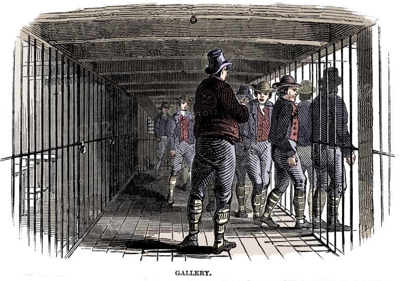 On board a prison hulk, 1848. Artist: Unknown.