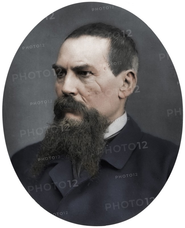 Captain Richard Burton, British explorer, writer, soldier and diplomat, 1876. Artist: Lock & Whitfield.