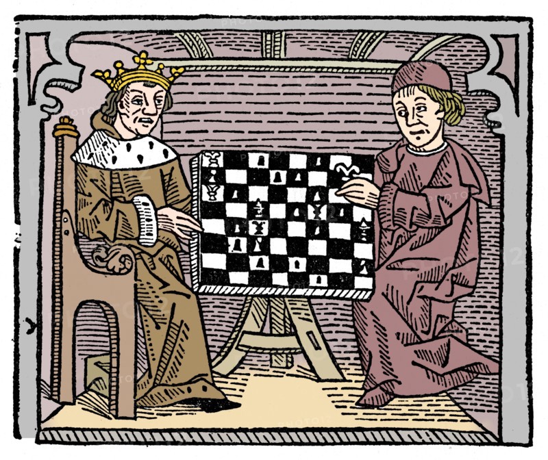 Game and play of chess, 1474 (1956). Artist: Unknown.