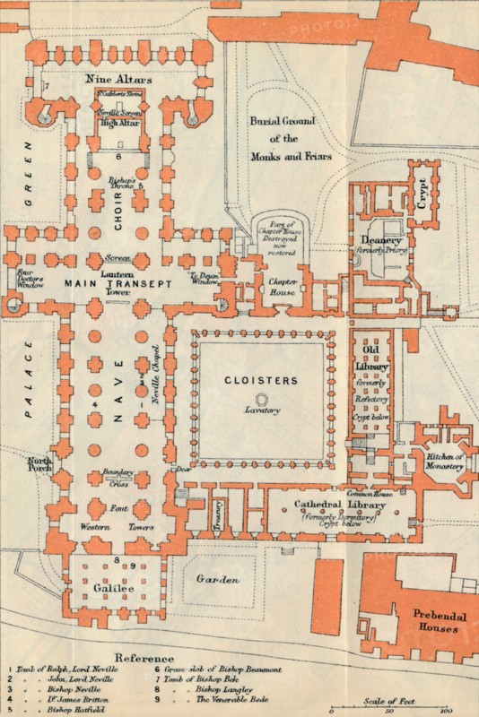 'Durham Cathedral', c20th Century. Artist: John Bartholomew.