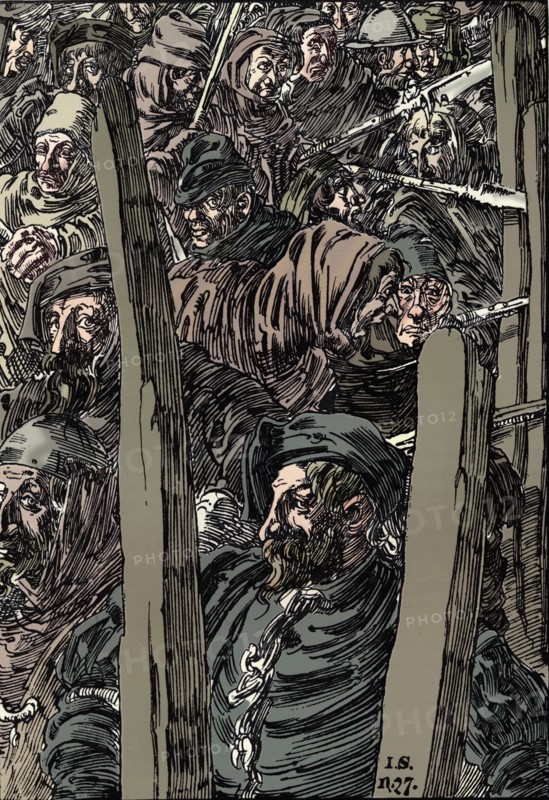 'The Peasants' Revolt', c1895. Artist: Joseph Kaspar Sattler.