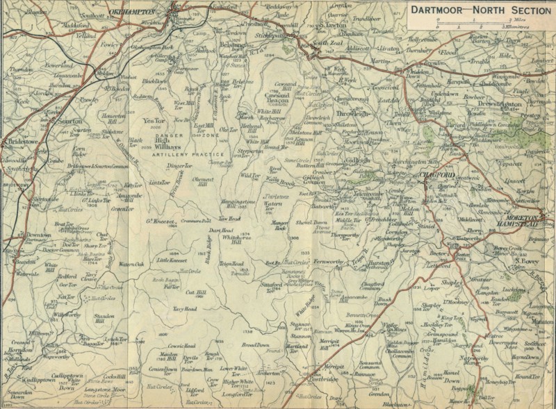 'Dartmoor - North Section', c20th Century. Artist: John Bartholomew.