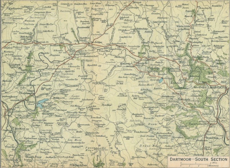 'Dartmoor - South Section', c20th Century. Artist: John Bartholomew.