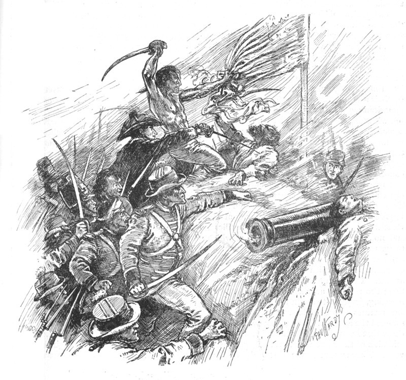 They Strove To Scale The Rampart, 1902. Artist: Paul Hardy.