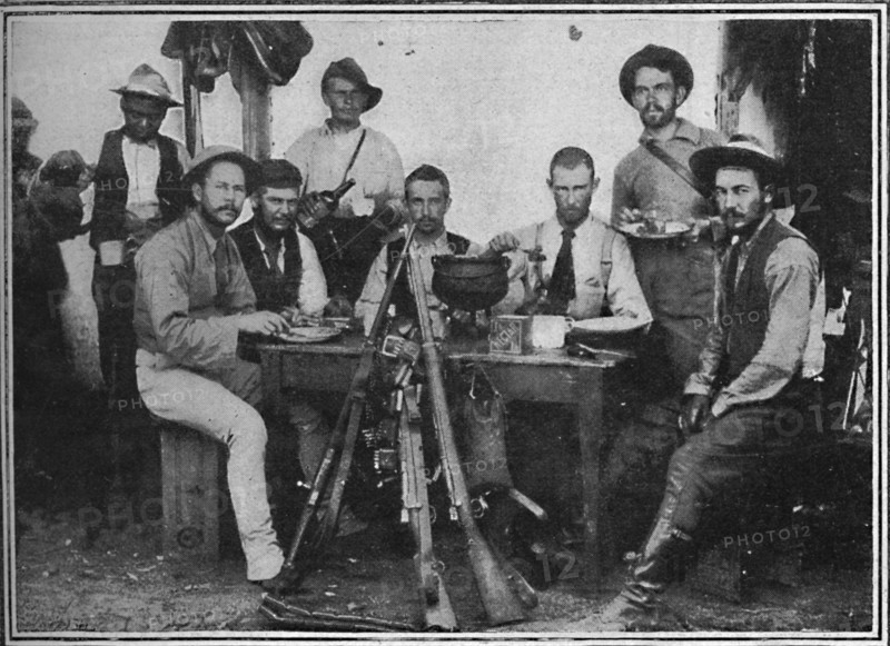 'Boer Telegraphists at Tea', 1900. Artist: Unknown.