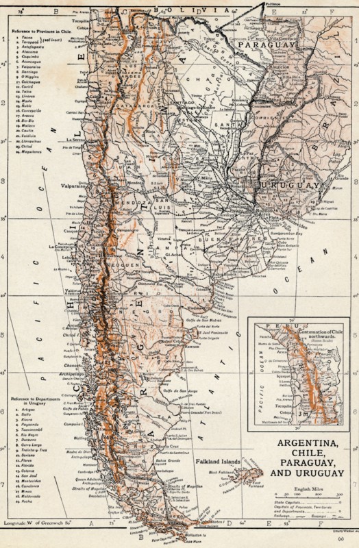 'Argentina, Chile, Paraguay and Uruguay'. Artist: Unknown.
