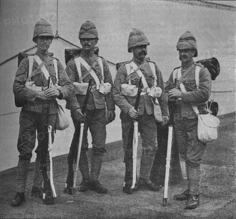 'Infantry in War Kit', 1902. Artist: William Gregory & Co.