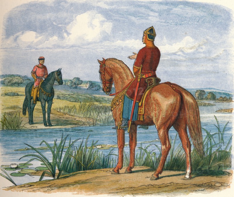 'Henry and Stephen confer across the Thames', 1153 (1864). Artist: James William Edmund Doyle.