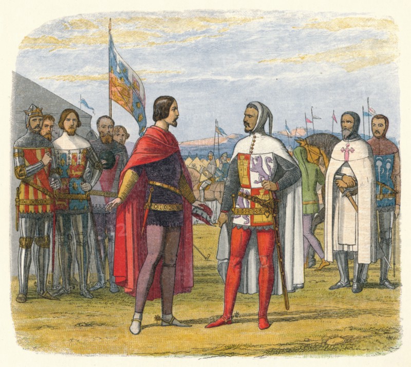 'The prince extorts an amnesty from Pedro the Cruel', 1367 (1864). Artist: James William Edmund Doyle.