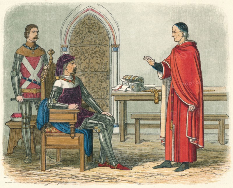 'Gascoigne refuses to sentence a prelate or peer', 1405 (1864). Artist: James William Edmund Doyle.