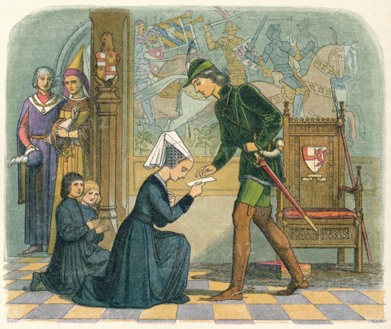'Edward IV and Lady Elizabeth Grey', 1464 (1864). Creator: James William Edmund Doyle.