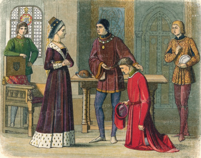 'The Earl of Warwick submits to Queen Margaret', 1470 (1864). Artist: James William Edmund Doyle.