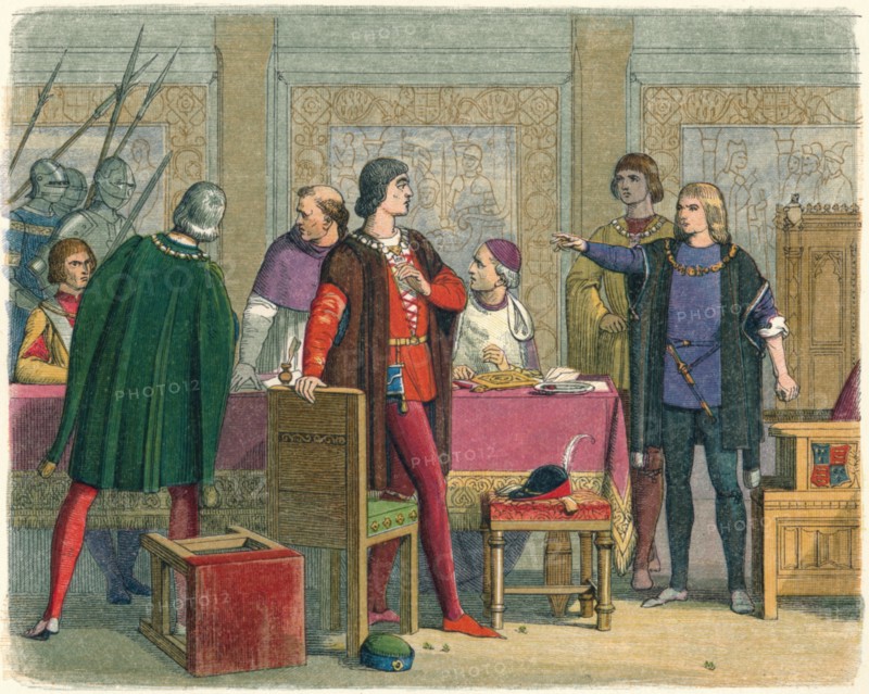 'Richard orders the arrest of Hastings', 1864. Artist: James William Edmund Doyle.