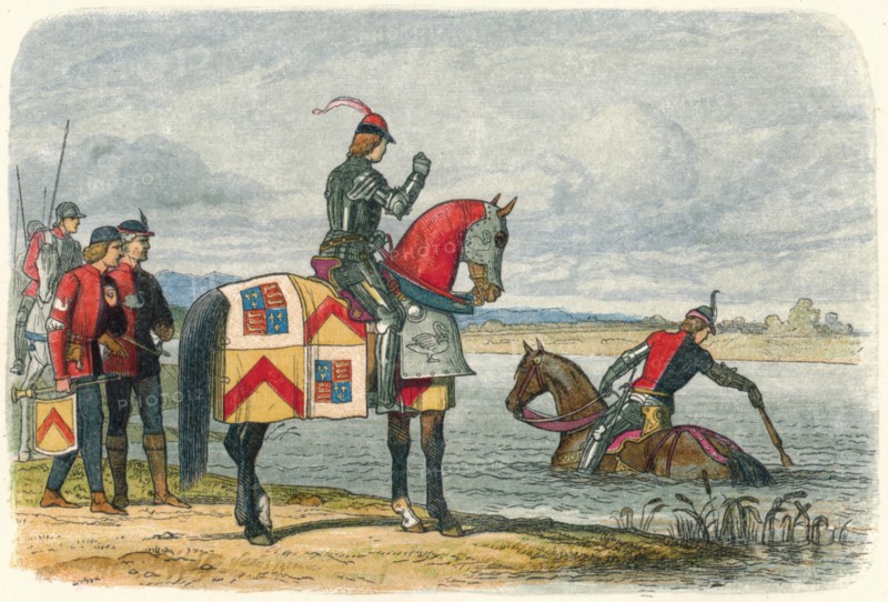 'Buckingham finds the Severn impassable', 1483 (1864). Artist: James William Edmund Doyle.