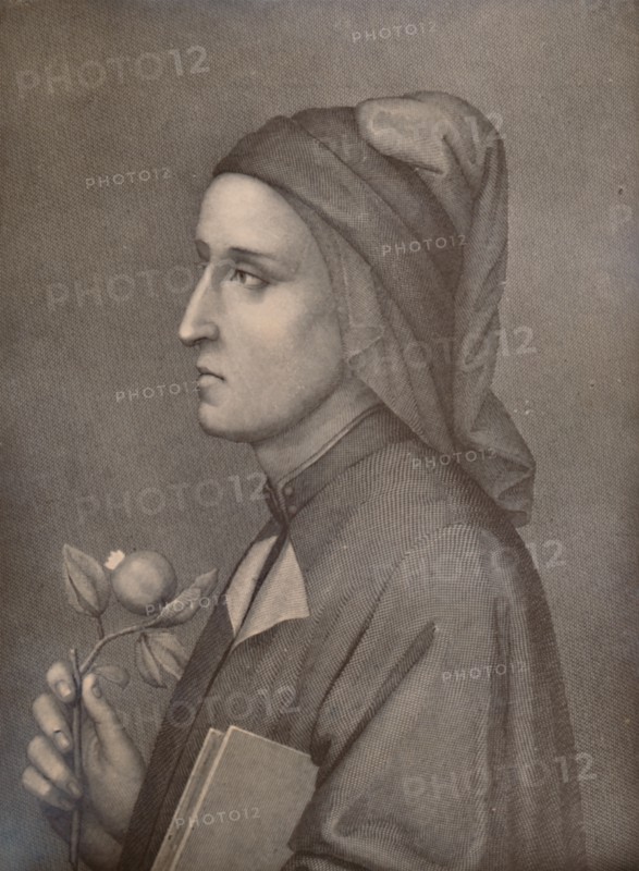 Dante Alighieri, Italian poet, 19th century (1894). Artist: Eduardo Chiossone.