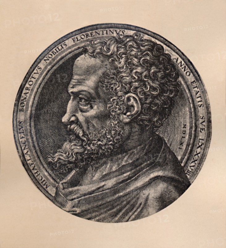 Michelangelo Buonarroti, Italian artist and architect, c16th century (1894). Artist: Unknown.
