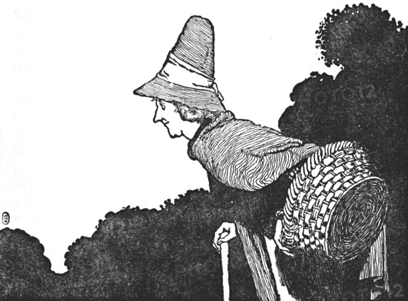 'And Met an Old Woman with a Basket Full of Berries', c1930. Artist: W Heath Robinson.