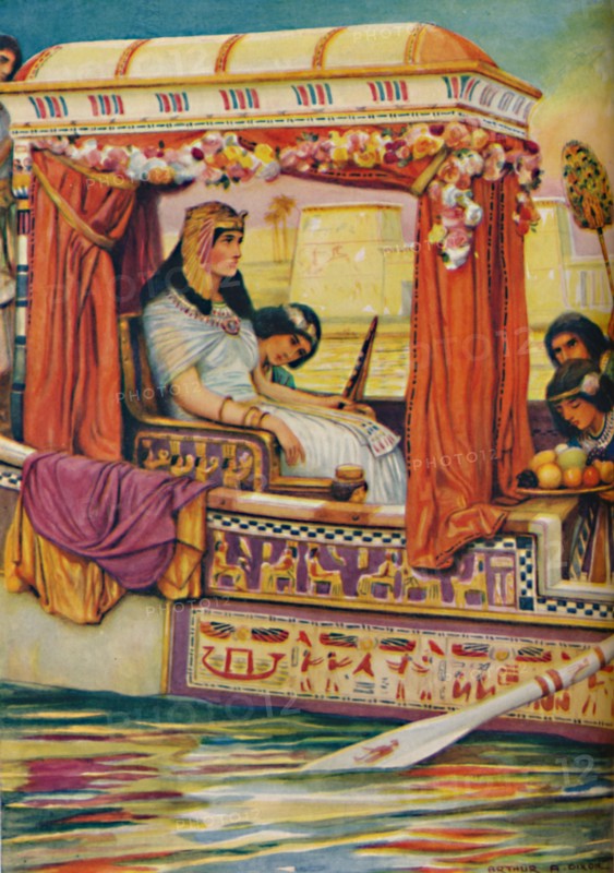 'Cleopatra - The "Serpent of Old Nile" in the Royal Galley', c1925. Creators: Arthur Percy Dixon, Cleopatra.