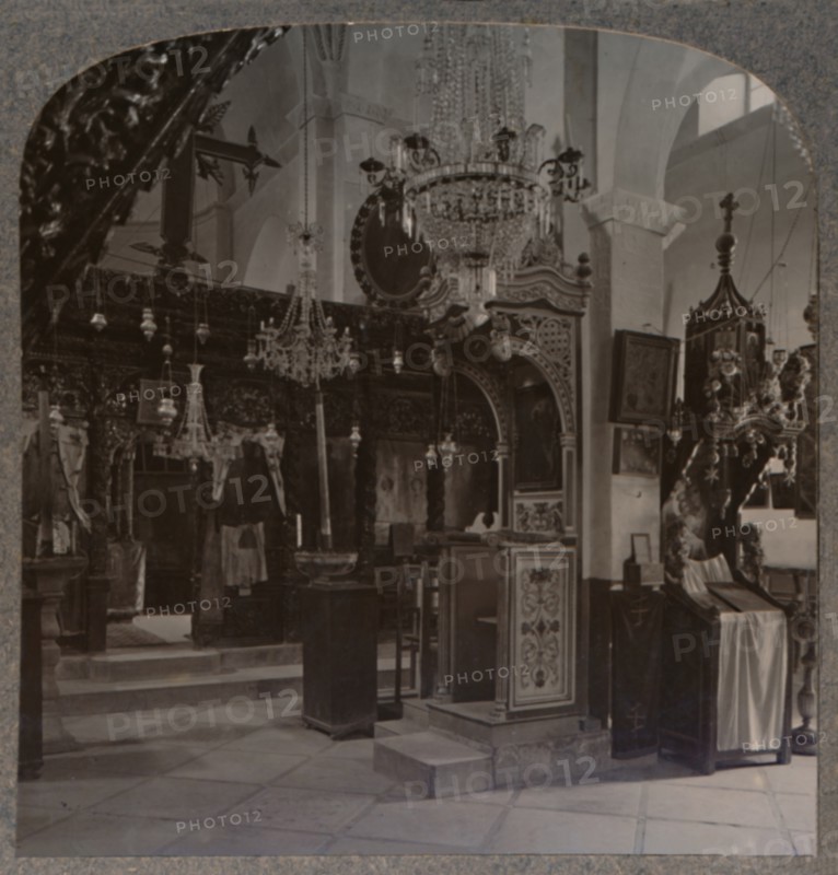 'Interior of the Synagogue where Christ preached, Nazareth', c1900. Artist: Unknown.