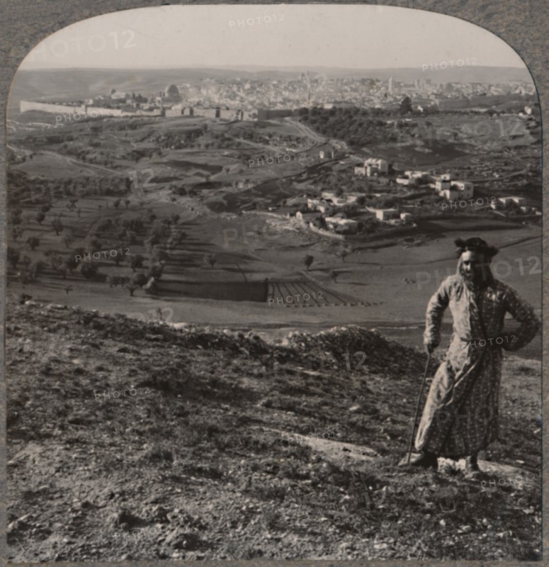 'View of Jerusalem from Mount Scopus', c1900. Artist: Unknown.