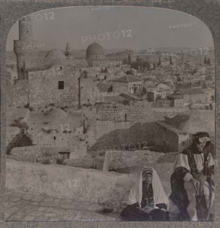 'Jerusalem from School over mosque, showing Tower of Antonio', c1900. Artist: Unknown.