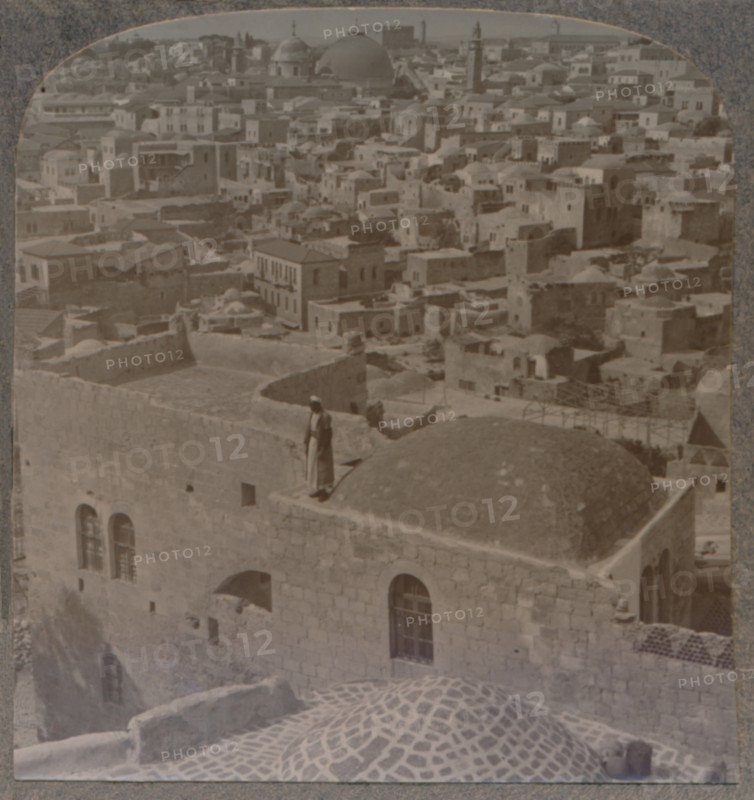 'Moslem quarter of Jerusalem, from the English School', c1900. Artist: Unknown.