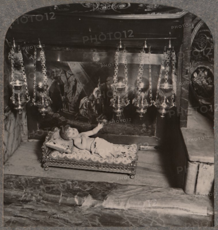 'Manger of Christ, Church of Nativity, Bethlehem', c1900. Artist: Unknown.