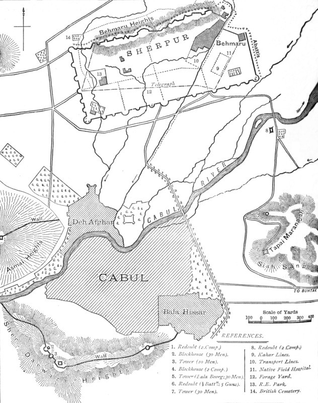 'Plan of the Sherpur Cantonments', c1880. Artist: Unknown.