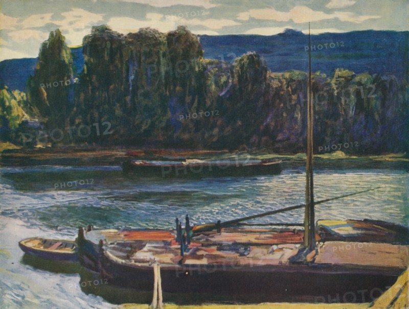 'Evening on the River Seine', c1910, (1912). Artist: Alexander Jamieson.