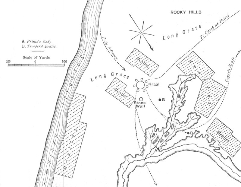 'Plan of the Ground Where Prince Louis Napoleon was killed, (June 1, 1879)', c1880. Artist: Unknown.