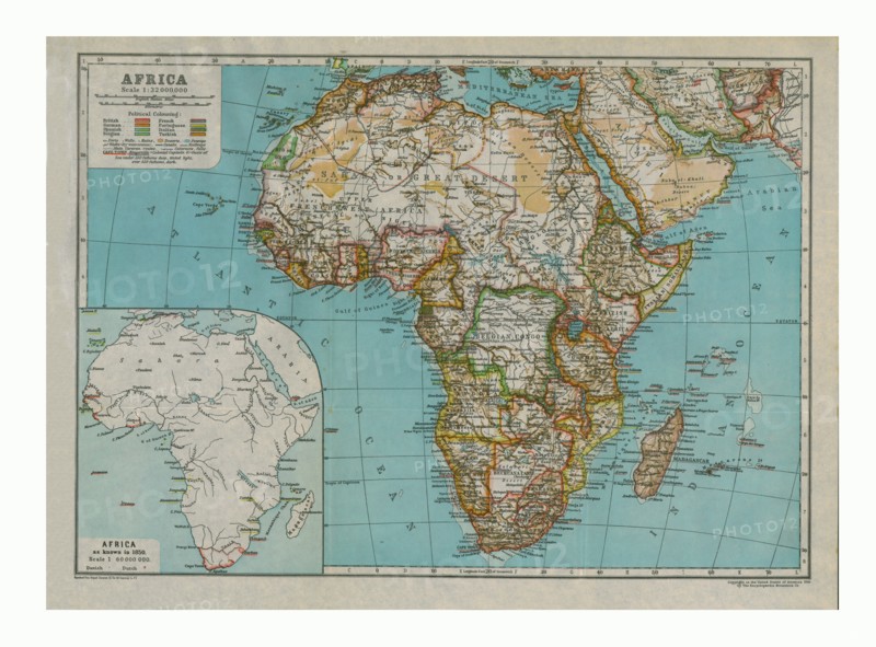 Map of Africa, c1910. Artist: Gull Engraving Company.