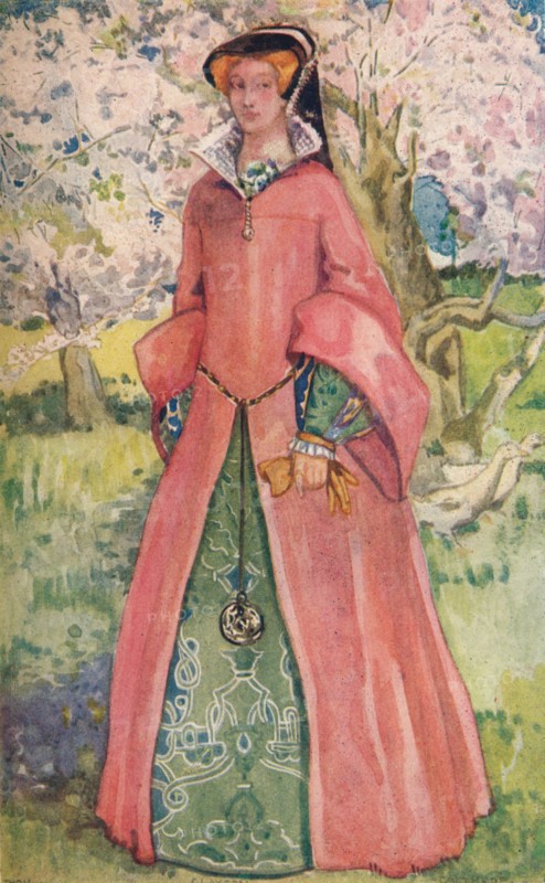 'A Woman of the Time of Queen Mary', 1907. Artist: Dion Clayton Calthrop.