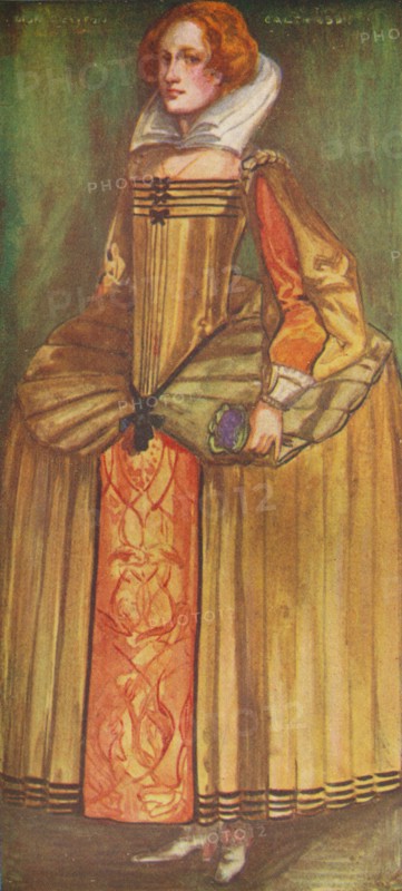 'A Woman of the Time of Elizabeth', 1907. Artist: Dion Clayton Calthrop.