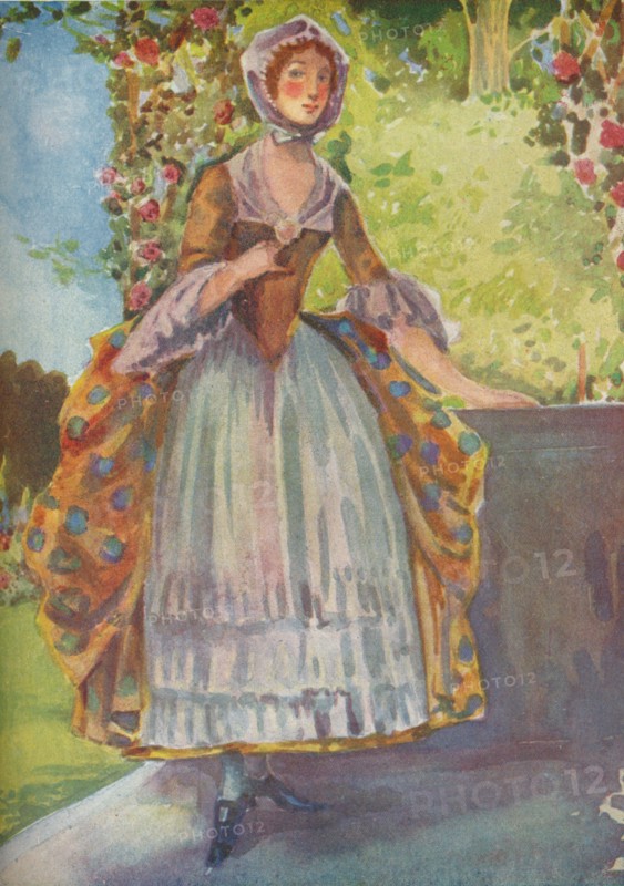 'A Woman of the Time of George II', 1907. Artists: Dion Clayton Calthrop, King George II.