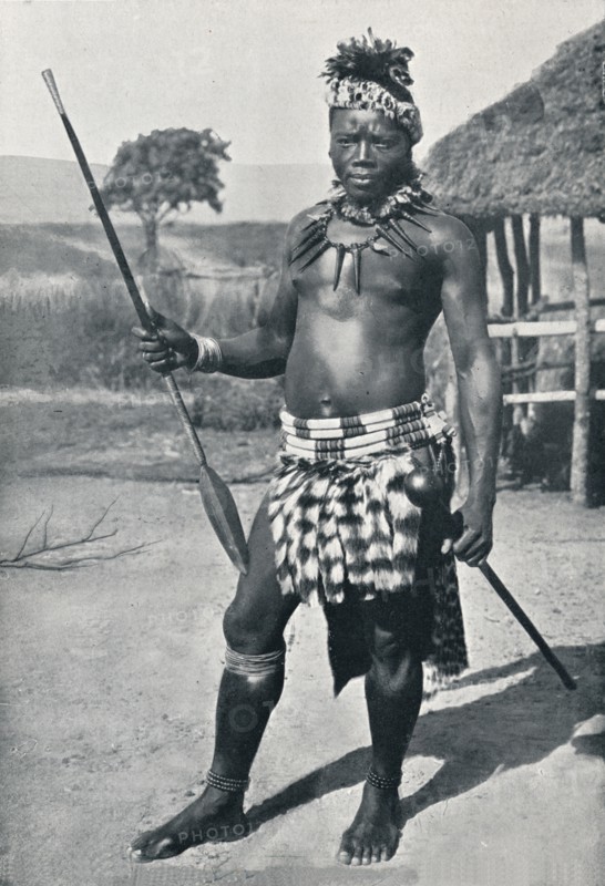 A Zulu chief, 1902. Artist: Unknown.