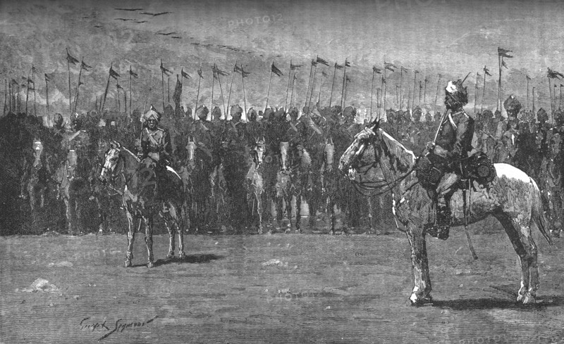 'The Indian Contingent - The Thirteenth Bengal Lancers', c1882. Artist: Unknown.