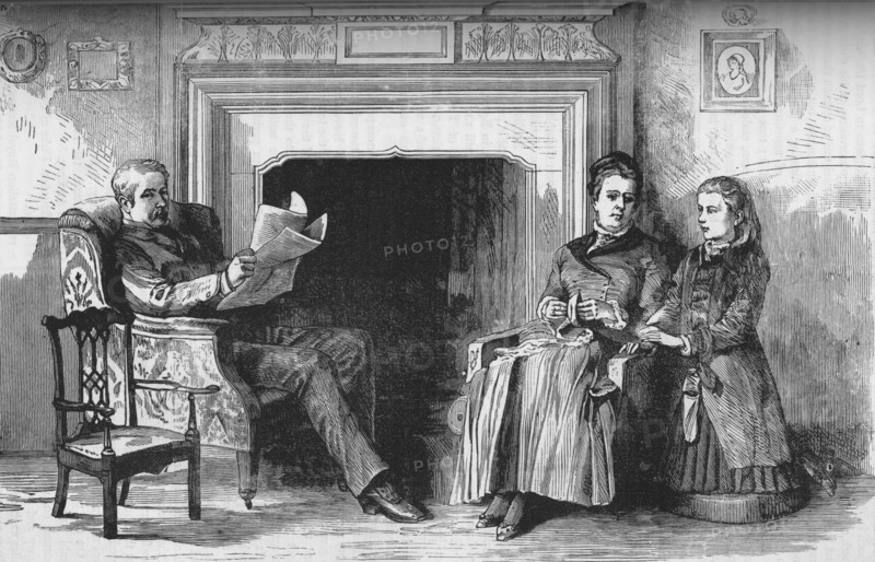 'Lord and Lady Wolseley and their daughter', c1882-85. Artist: Unknown.