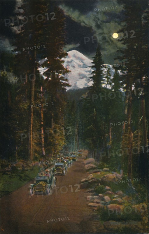 'On the Road from Mount Rainier National Park, Washington', c1916. Artist: Asahel Curtis.