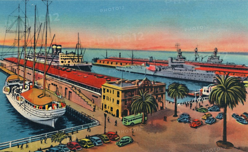 'Municipal Piers. San Diego, California', c1941. Artist: Unknown.
