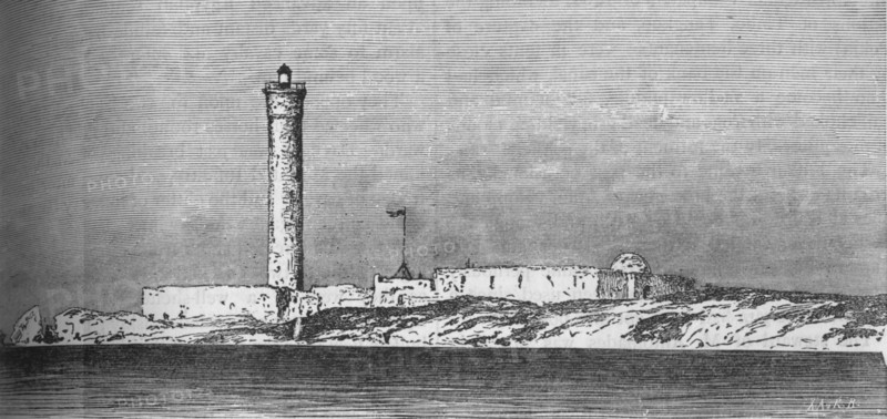 'Lighthouse on the Paros Island, Alexandria', c1882. Artist: Unknown.