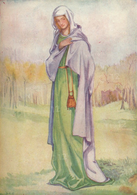'A Woman of the Time of Henry III', 1907. Artists: Dion Clayton Calthrop, King Henry III.