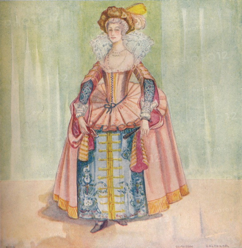 'A Woman of the Time of James I', 1907. Artist: Dion Clayton Calthrop.