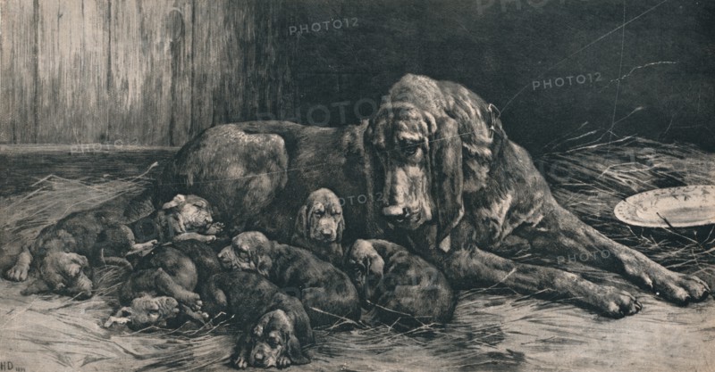'The Happy Mother', 1894, (1911). Artist: Herbert Thomas Dicksee.
