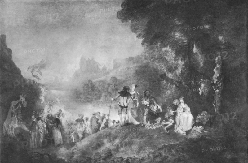 'The Embarkation for the Island of Cytherea', 1717, (1912). Artist: Jean-Antoine Watteau.