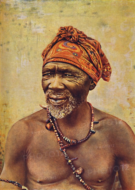 A South African medicine man, 1912. Creator: GW Wilson and Company.
